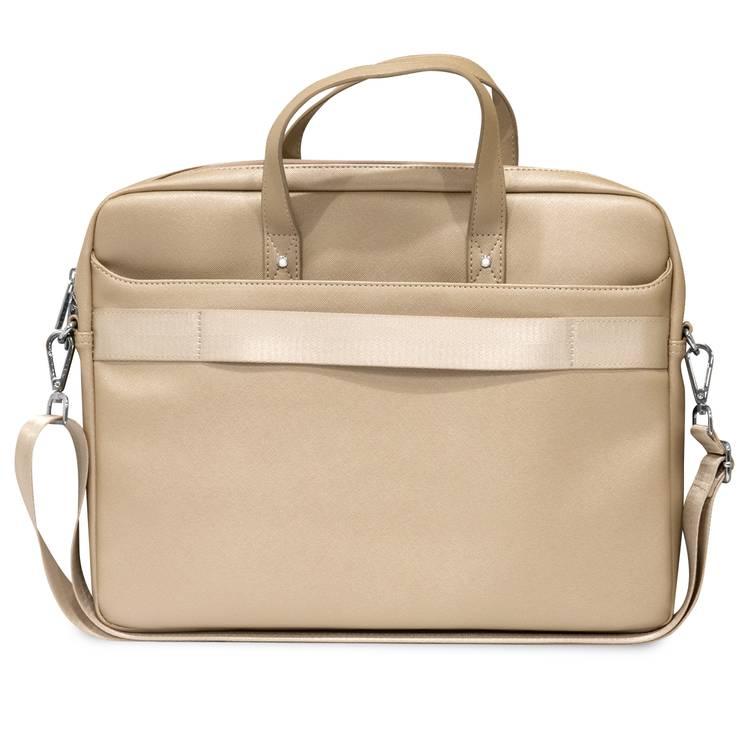 Guess Saffiano Bag With Hot Stamp - Beige