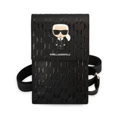Karl Lagerfeld Wallet with Ikonik Mongram Logo and Patch Design 