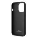 BMW Signature Collection Genuine Leather Case with Hot Stamp Lines, iPhone 14 Pro Max Compatibility - Black
