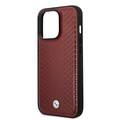 BMW Signature Collection Genuine Leather Case With Diamond Hot Stamp Pattern - Burgundy