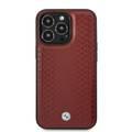 BMW Signature Collection Genuine Leather Case With Diamond Hot Stamp Pattern - Burgundy