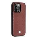 BMW Magsafe Compatibility Signature Collection Genuine Leather with Diamond Hot Stamp Pattern iPhone 14 Pro Max Compatibility - Burgundy
