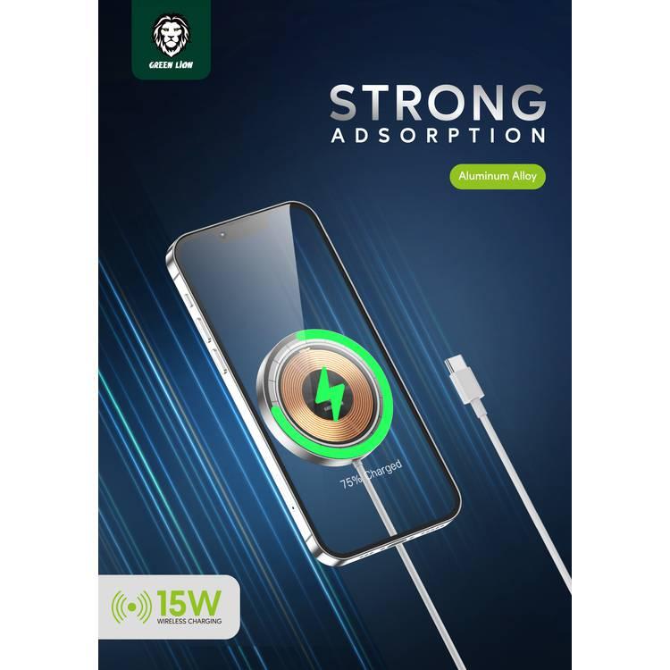 Green Lion Transparent Magnetic Wireless Charger - Clear