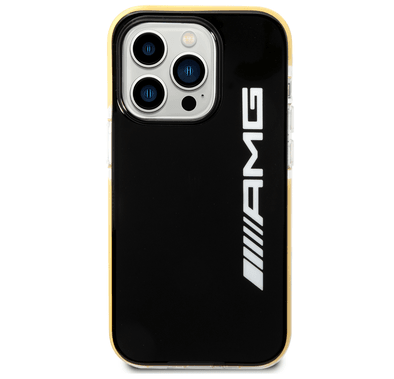 AMG PC/TPE Hard Case Bumper ProtectioniPhone 14 Pro Compatibility - Black/Yellow