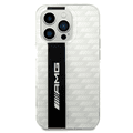 AMG Transparent Double Layer Case with Carbon Pattern II Anti-Explosion/Crystal Case iPhone 14 Pro Compatibility - White
