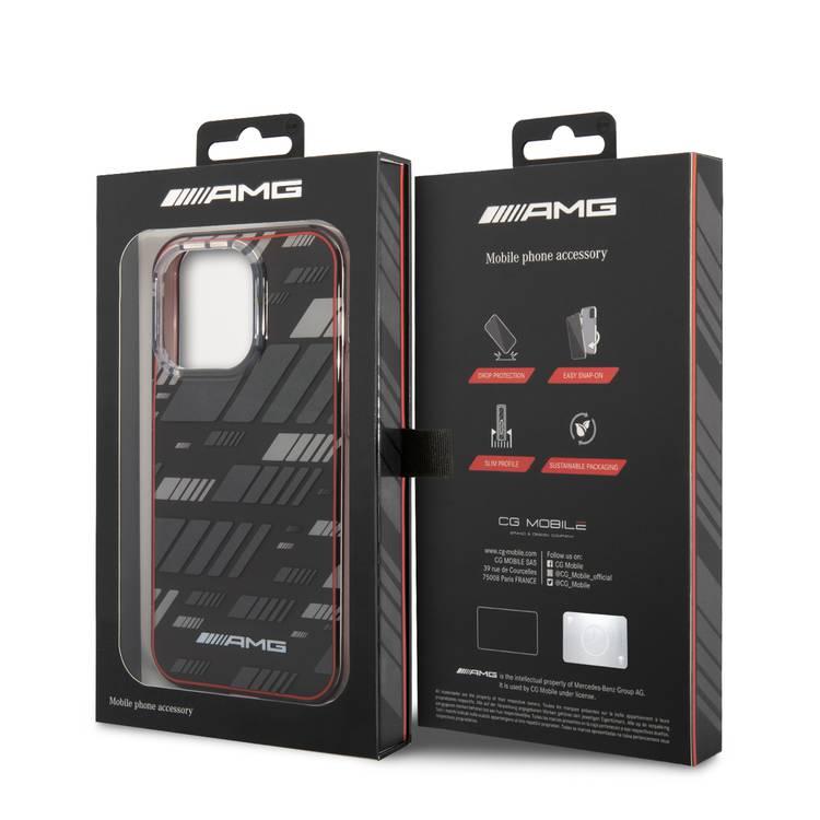 AMG Transparent Double Layer Case Expressive Graphic Design iPhone 14 Pro Compatibility - Black