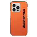 AMG PC/TPE Hard Case Bumper Protection iPhone 14 Pro Compatibility - Orange / Black