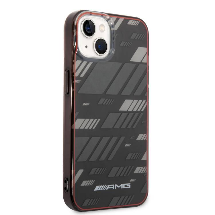 AMG Transparent Double Layer Case Expressive Graphic Design iPhone 14 Compatibility - Black