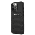 AMG Genuine Leather Case With Perforated Black Leather Debossed Lines Hot Stamped White Logo