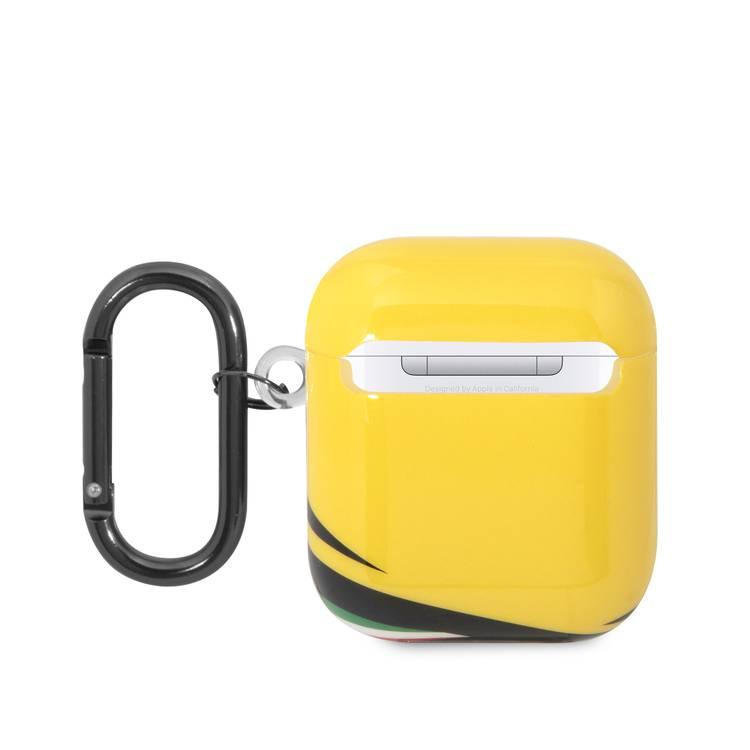 CG MOBILE Ferrari TPU Case with Double Layer Design Shockproof Case Cover Portable & Protective with Scratch Protection, Resistant to Damage Compatible with Airpods 1/2 - Yellow