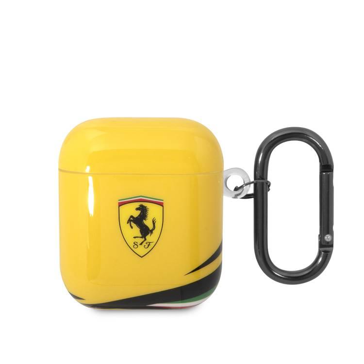 CG MOBILE Ferrari TPU Case with Double Layer Design Shockproof Case Cover Portable & Protective with Scratch Protection, Resistant to Damage Compatible with Airpods 1/2 - Yellow