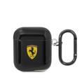 CG MOBILE Ferrari TPU Case with Double Layer Design Shockproof Case Cover Portable & Protective with Scratch Protection, Resistant to Damage Compatible with Airpods 1/2 - Black