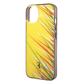Ferrari PC/TPU Case with Double Layer Grass Print iPhone 14 Compatibility - Yellow