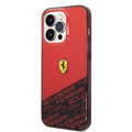 Ferrari PC/TPU IML Case with Bottom Scuderia Allover Print iPhone 14 Pro Compatibility - Red