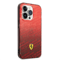 Ferrari Gradient PC/TPU Case with Allover Scuderia & Dyed Bumper iPhone 14 Pro Compatibility - Red