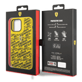 Ferrari Liquid Silicone Case All Over Printed Scuderia iPhone 14 Pro Max Compatibility - Yellow