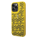 Ferrari Liquid Silicone Case All Over Printed Scuderia iPhone 14 Pro Max Compatibility - Yellow