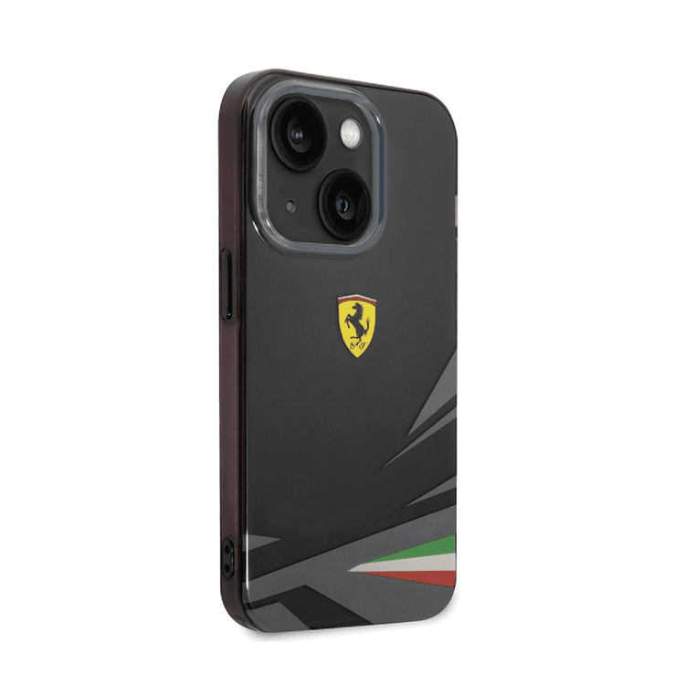 Ferrari PC/TPU Case with Double Layer Print iPhone 14 Plus Compatibility - Black