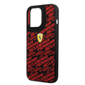 Ferrari Liquid Silicone Case All Over Printed Scuderia iPhone 14 Pro Max Compatibility - Black