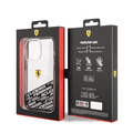 Ferrari PC/TPU IML Case with Bottom Scuderia Allover Print iPhone 14 Pro Max Compatibility - Silver