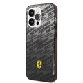 Ferrari Gradient PC/TPU Case with Allover Scuderia & Dyed Bumper iPhone 14 Pro Max Compatibility - Black
