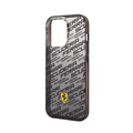 Ferrari Gradient PC/TPU Case with Allover Scuderia & Dyed Bumper iPhone 14 Plus Compatibility - Black