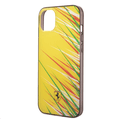 Ferrari PC/TPU Case with Double Layer Grass Print iPhone 14 Plus Compatibility - Yellow