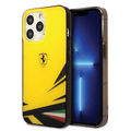 Ferrari PC/TPU Case with Double Layer Print iPhone 14 Pro Max Compatibility - Yellow
