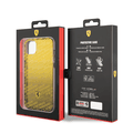 Ferrari Gradient PC/TPU Case with Allover Scuderia & Dyed Bumper iPhone 14 Plus Compatibility - Yellow