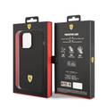 CG Ferrari Magsafe Compatibility Liquid Silicone Case with Metal Yellow Logo Shield iPhone 14 Pro Compatibility - Black