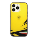Ferrari PC/TPU Case with Double Layer Print iPhone 14 Pro Compatibility - Yellow