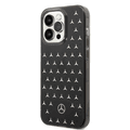 Mercedes-Benz Double Layer PC/TPU Case with Large Star Pattern iPhone 14 Pro Compatibility - Black / Silver