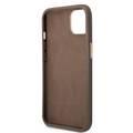 Guess PC/TPU 4G PU Case with Metal Camera Outline & Buttons iPhone 14 Compatibility - Brown