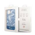 Guess PC/TPU IML Case with Double Layer Electroplated Camera Outline & Toile De Jouy iPhone 14 Compatibility - Blue