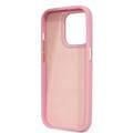Guess PU Croco Case with Metal Camera Outline, Latest Design iPhone 14 Pro Compatibility - Pink