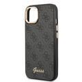 Guess PC/TPU 4G PU Case with Metal Camera Outline & Buttons iPhone 14 Plus Compatibility - Black