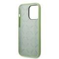 Guess Liquid Silicone Case with PC Camera Outline & Script Metal Logo New iPhone 14 Pro Compatibility - Green