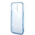 Guess PC/TPU IML Case with Double Layer Electroplated Camera Outline & Toile De Jouy iPhone 14 Pro Compatibility - Blue