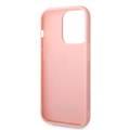Karl Lagerfeld Case with 3D Rubber Monogram Pattern & Metal Plate Logo iPhone 14 Pro Max Compatibility - Pink