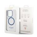 Guess Magsafe Compatibility Transparent Outline iPhone 14 Pro Compatibility - Blue