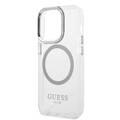 Guess Magsafe Compatibility Transparent Outline iPhone 14 Pro Compatibility - Silver