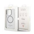 Guess Magsafe Compatibility Transparent Outline iPhone 14 Pro Compatibility - Silver