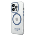 Guess Magsafe Compatibility Transparent Outline iPhone 14 Pro Max Compatibility - Blue