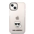 Karl Lagerfeld IML Case with Black Camera Outline & Printed Choupette Body Logo iPhone 14 Compatibility - Pink