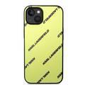 Karl Lagerfeld Grained PU Leather Case with Logomania Pattern iPhone 14 Compatibility - Green