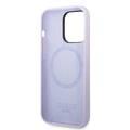 Guess Magsafe Compatibility Silicone Case with Metal Plate LogoiPhone 14 Pro Compatibility - Purple