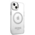 Guess Magsafe Compatibility Transparent Outline iPhone 14 Plus Compatibility - Silver
