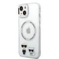 Karl Lagerfeld Magsafe Compatibility PC/TPU Case with Ring Wireless Chargeable iPhone 14 Compatibility - White