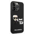 Karl Lagerfeld Silicone Case with 3D Karl & Choupette Protector iPhone 14 Pro Max Compatibility - Black