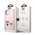 Karl Lagerfeld Magsafe Compatibility Liquid Silicone Case with Karl & Choupette Body iPhone 14 Plus Compatibility - Pink